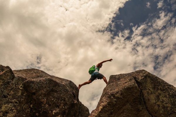 Man leaping 